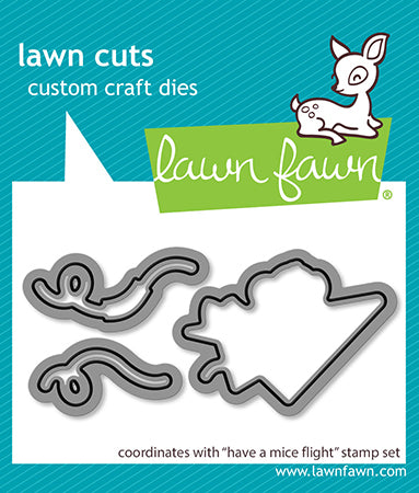 Lawn Fawn Have a Mice Flight Stamp & Die Bundle LF4040/LF4041