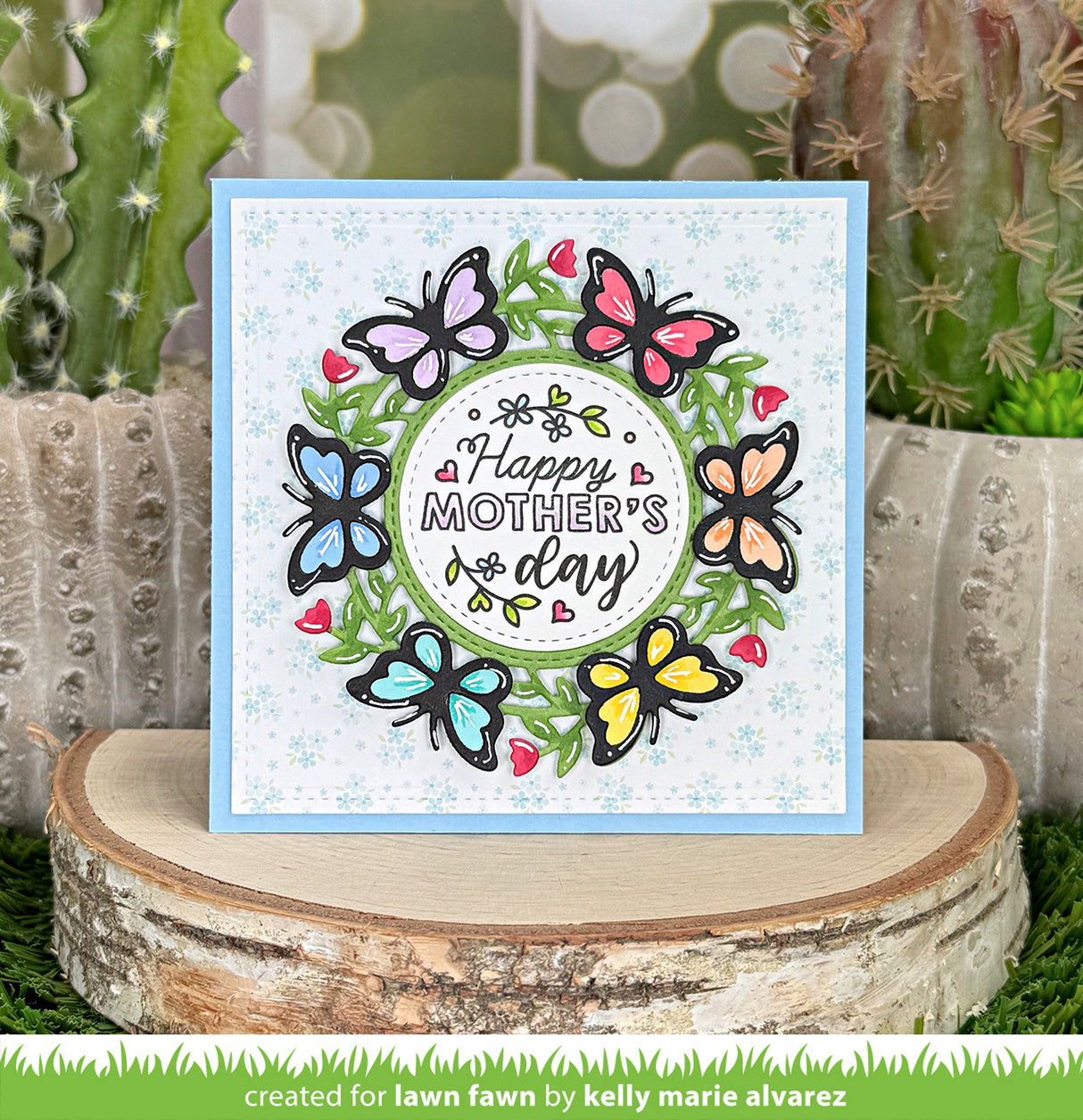 Lawn Fawn LF4046 - Magic Iris Butterfly Wreath Add-On Dies