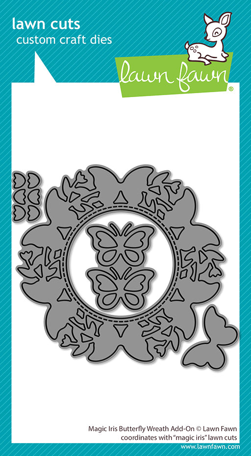 Lawn Fawn LF4046 - Magic Iris Butterfly Wreath Add-On Dies