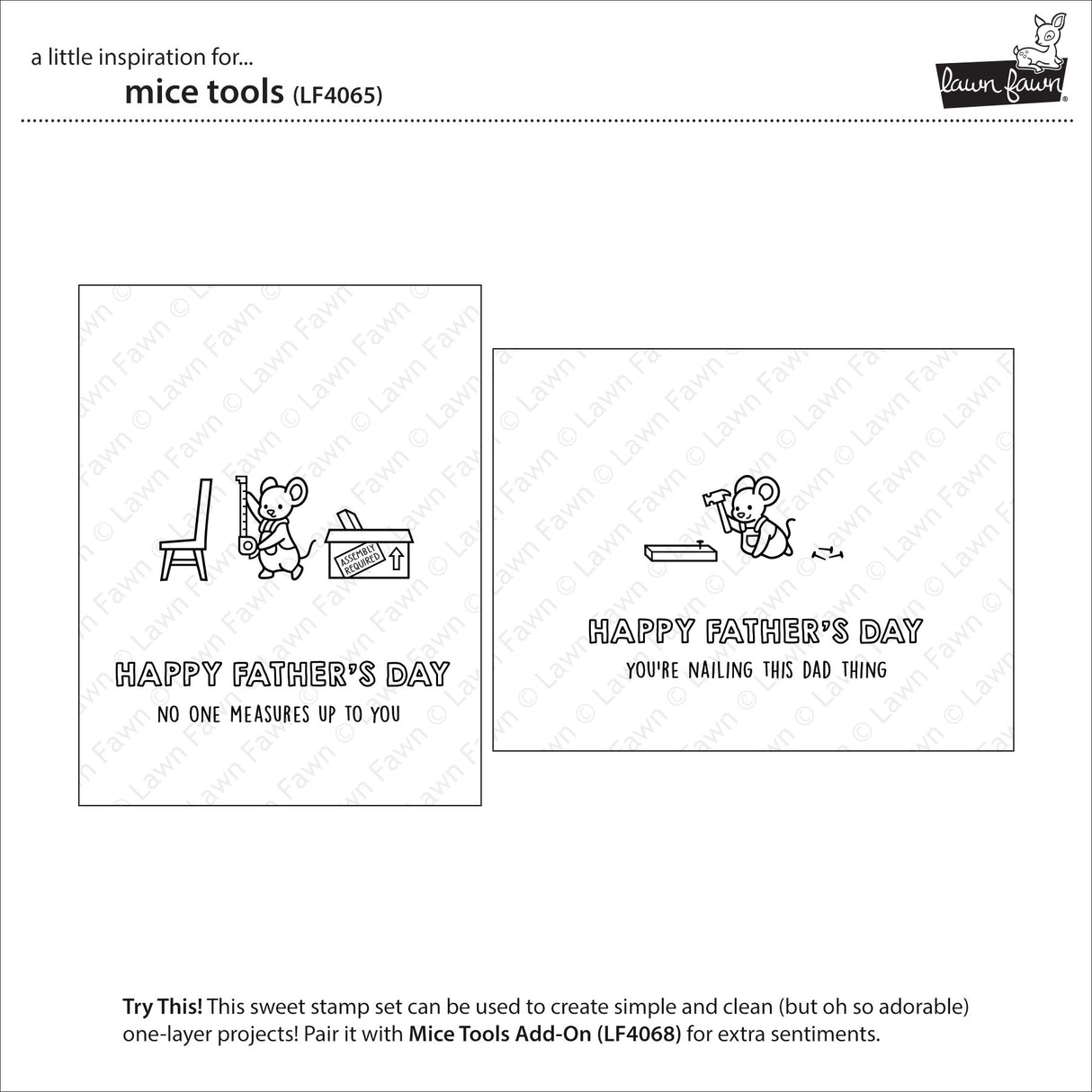 Lawn Fawn LF4065/LF4066 – Mice Tools Stamp & Die Bundle