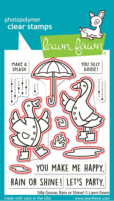 Lawn Fawn LF4072/LF4073 – Silly Goose Rain or Shine Stamp & Die Bundle