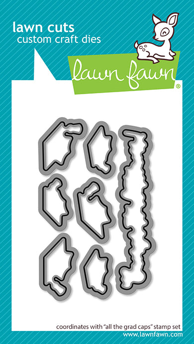 Lawn Fawn LF4079/LF4080 – All the Grad Caps Stamp & Die Bundle