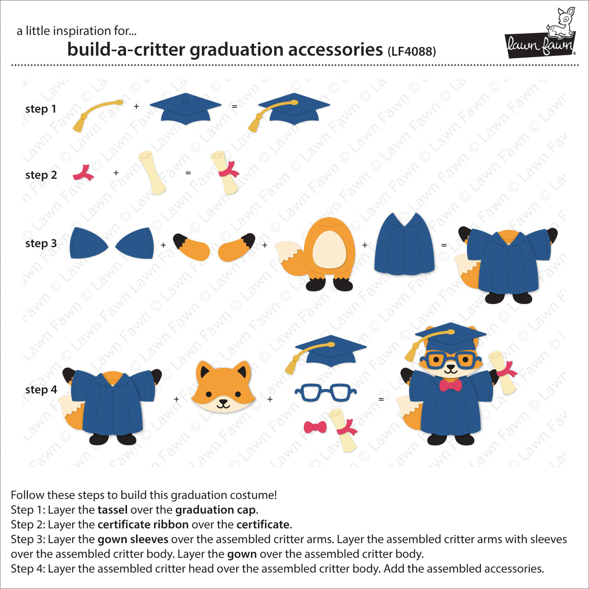 Lawn Fawn LF4088 – Graduation Accessories Dies