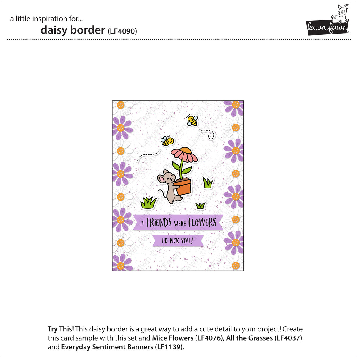 Lawn Fawn LF4090 – Daisy Border Dies