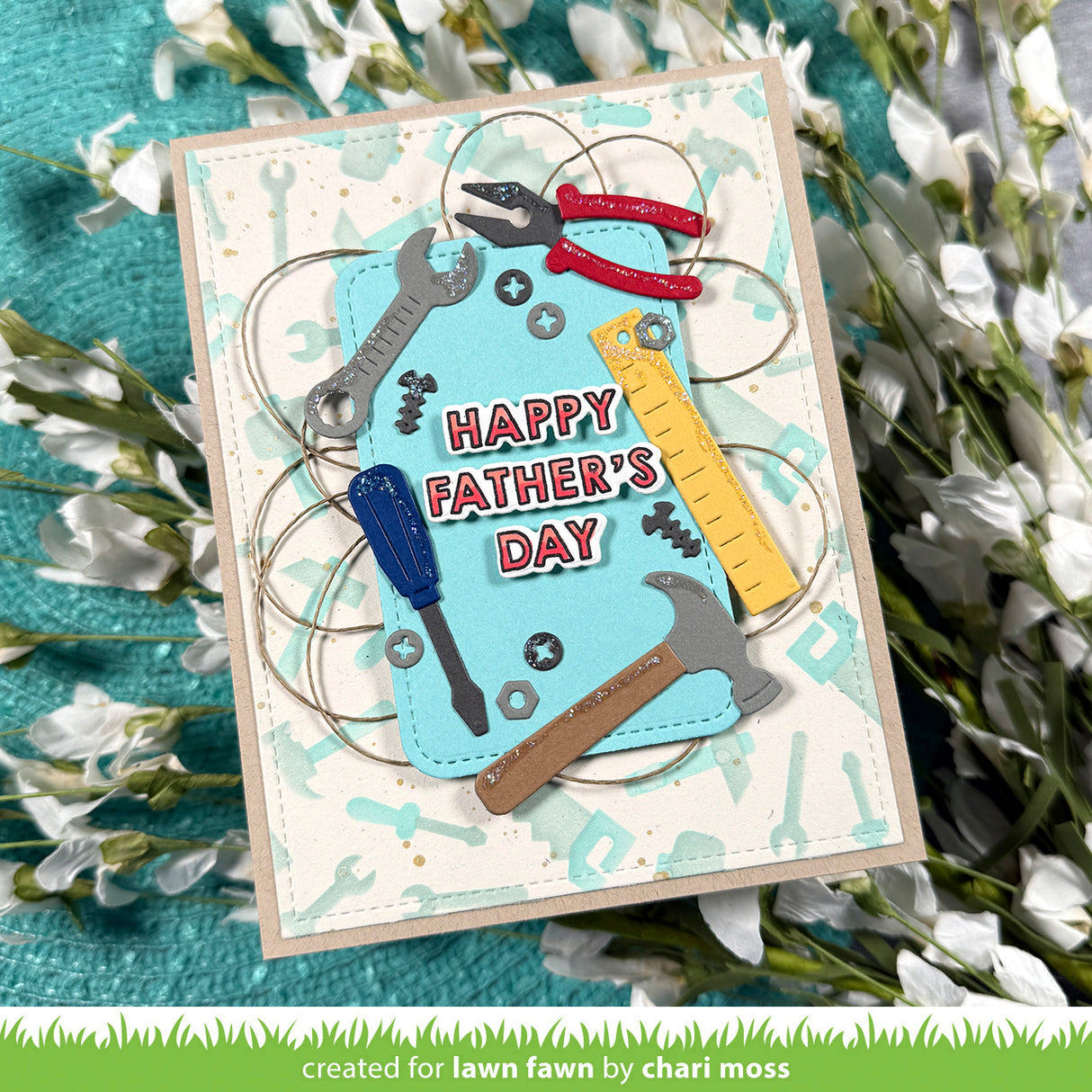 Lawn Fawn LF4099 – Tool Time Background Stencil