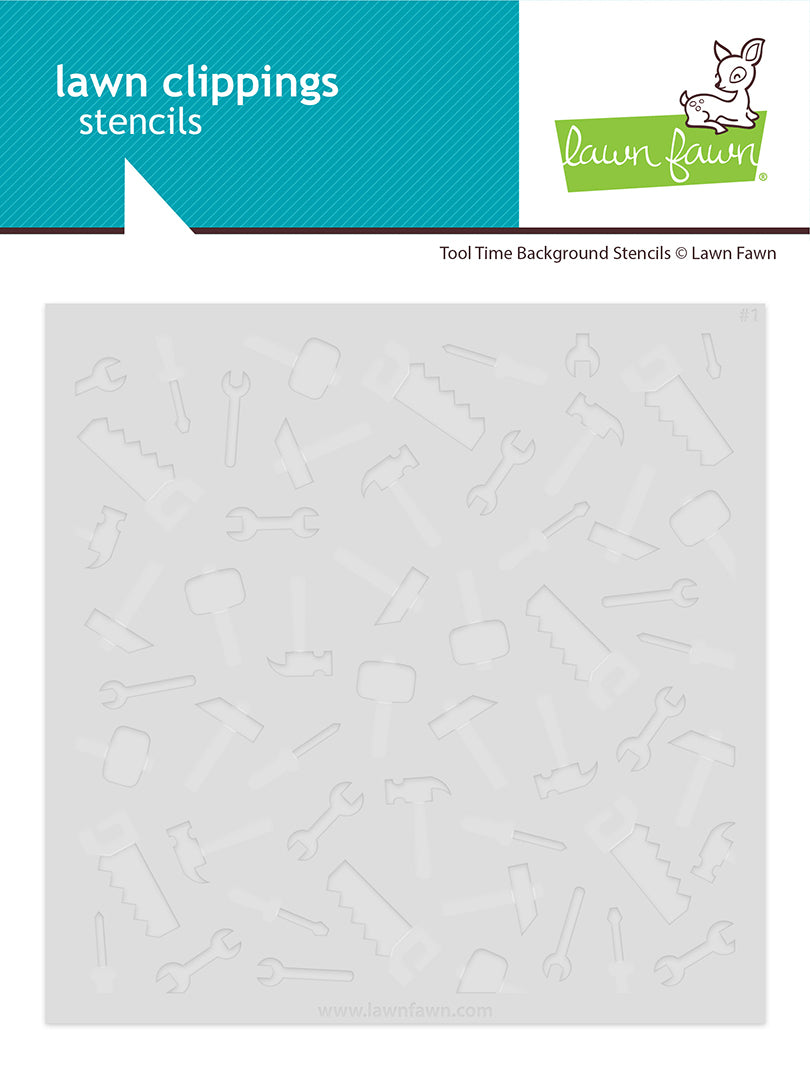 Lawn Fawn LF4099 – Tool Time Background Stencil