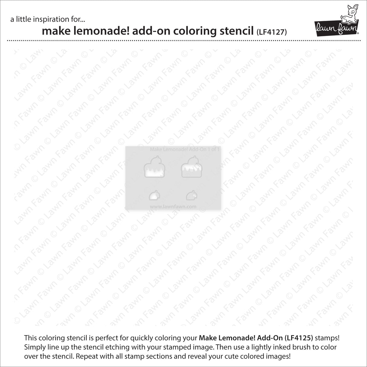 Lawn Fawn Make Lemonade! Add-On Coloring Stencil (LF4127)