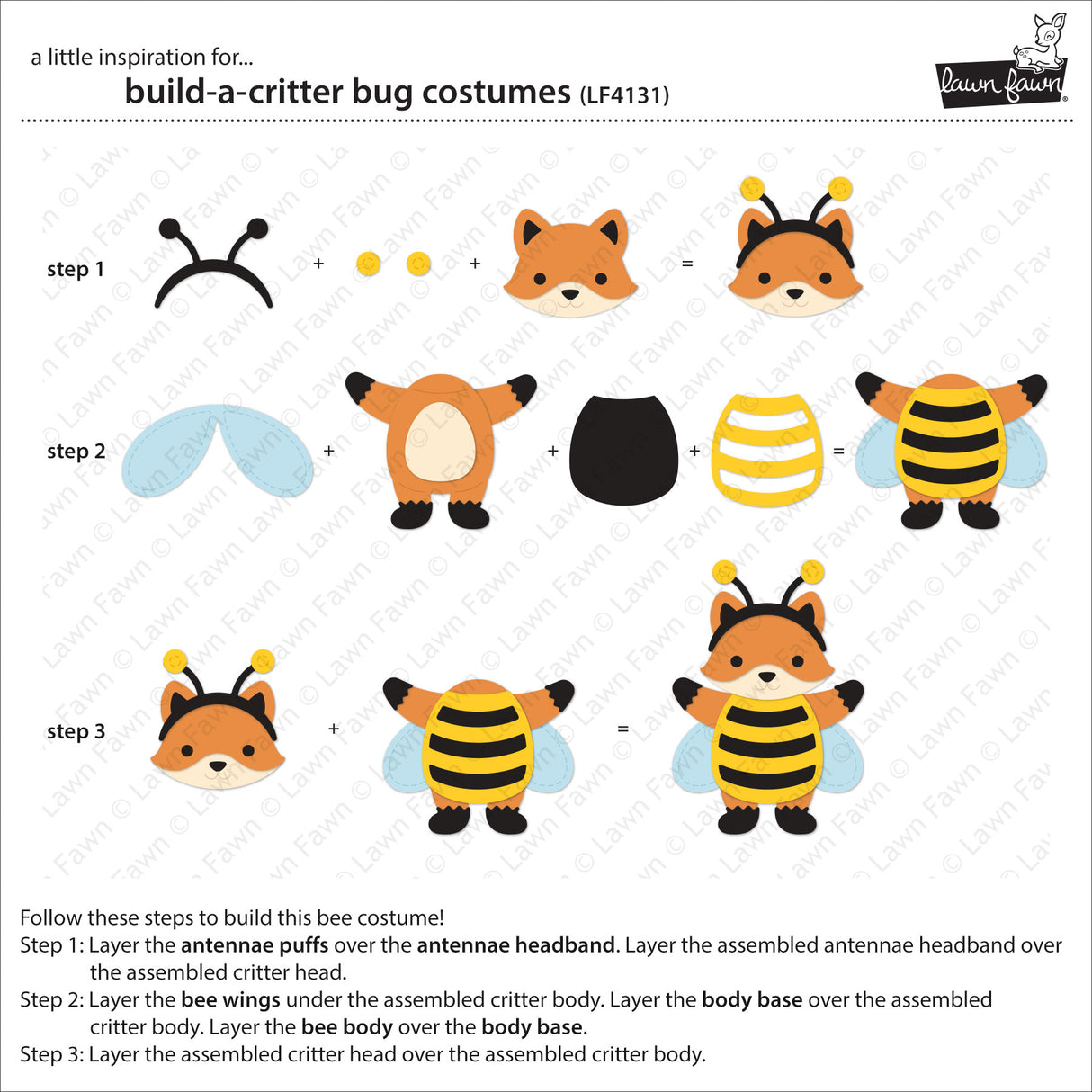 Lawn Fawn Build-A-Critter Bug Costumes (LF4131)