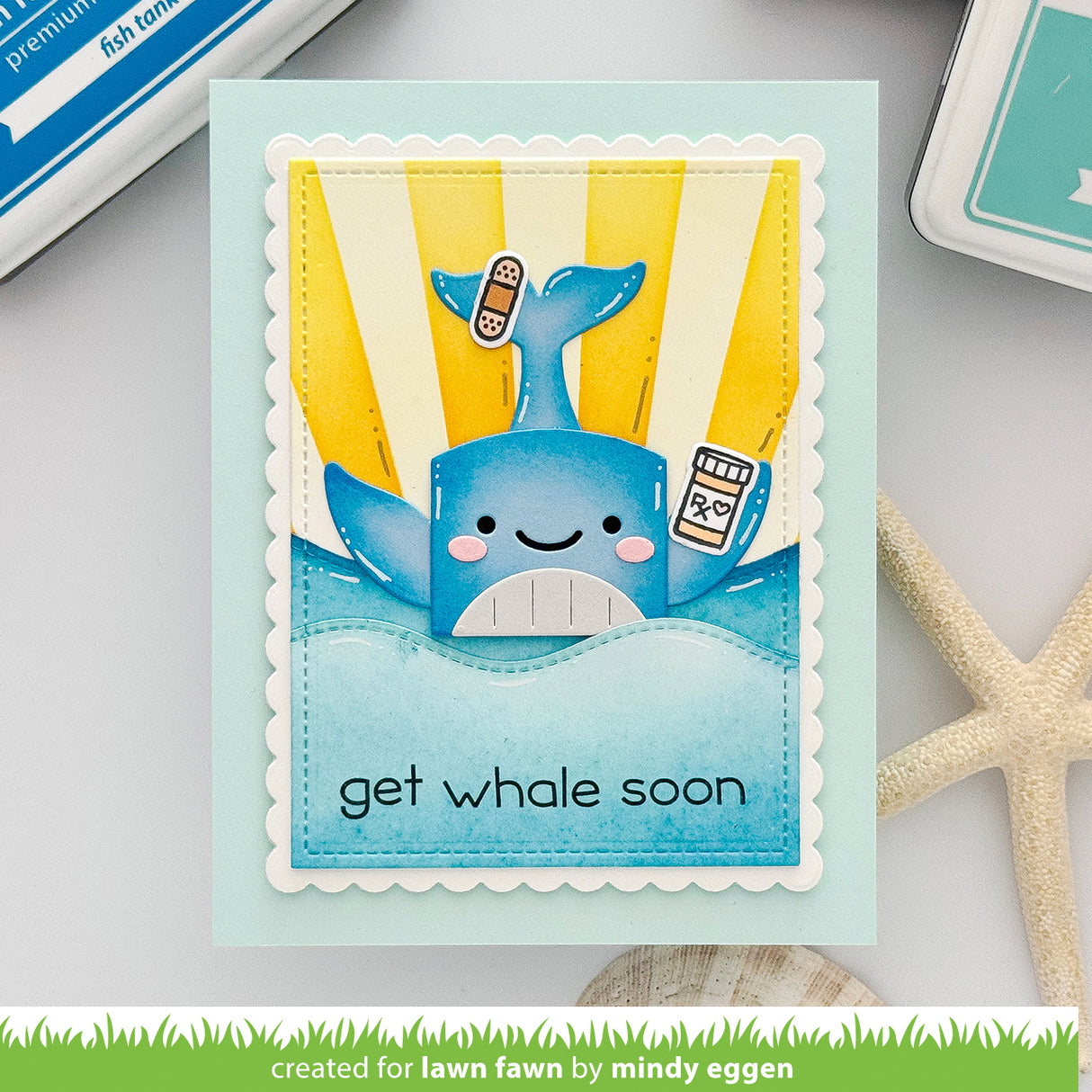 Lawn Fawn Tiny Gift Box Whale & Dolphin Add-On (LF4137)