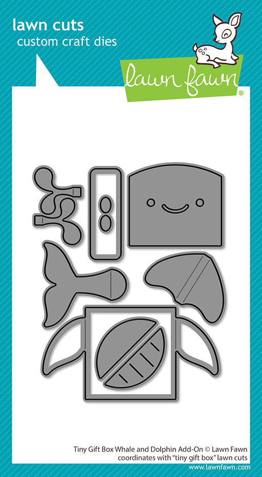 Lawn Fawn Tiny Gift Box Whale & Dolphin Add-On (LF4137)