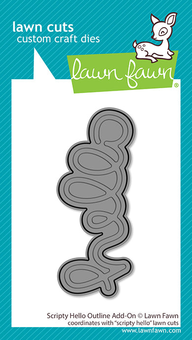 Lawn Fawn Scripty Hello Outline Add-On (LF4141)