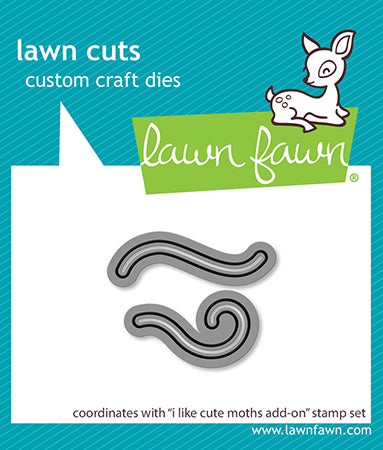 Lawn Fawn I Like Cute Moths Add-On Stamps and die Bundle - LF4195/LF4196