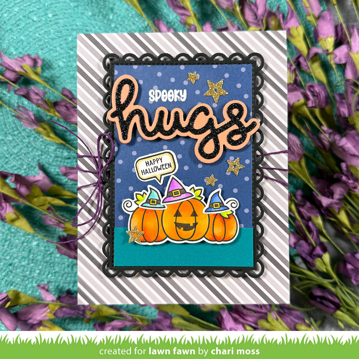 Lawn Fawn Scripty Hugs Outline Add-On Die - LF4214