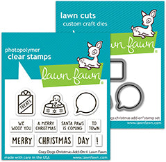 Lawn Fawn LF4253/ LF4254 - Bundle - Cozy Dogs Christmas Add-On
