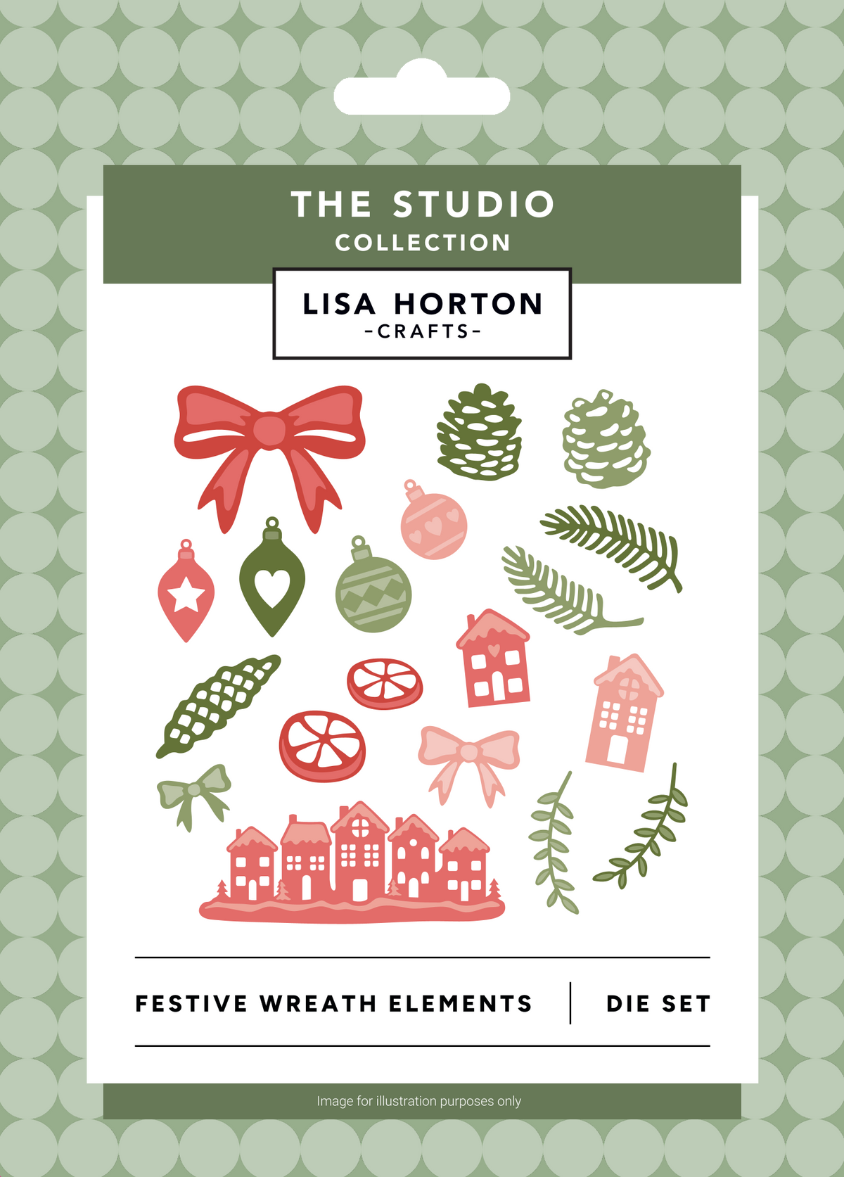 Lisa Horton Crafts The Studio Die Set Festive Wreath Elements - LHCCD364