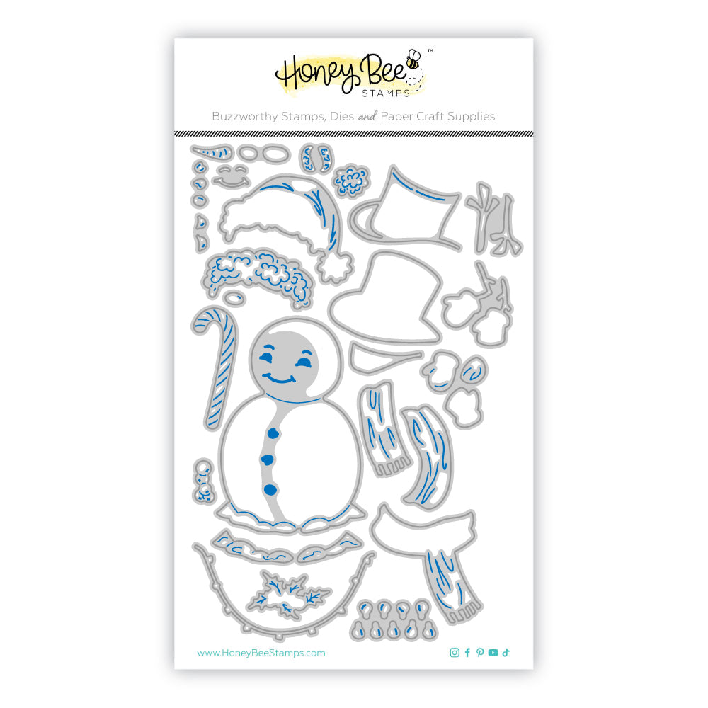 Honey Bee Stamps Lovely Layers: Vintage Snowman - Honey Cuts - Stand-Alone Dies