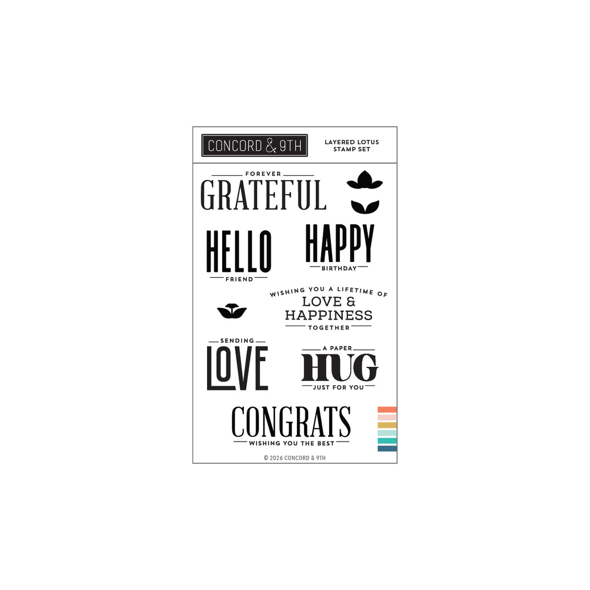 Concord & 9th Layered Lotus Stamp Set (4 x 4) & Die Bundle