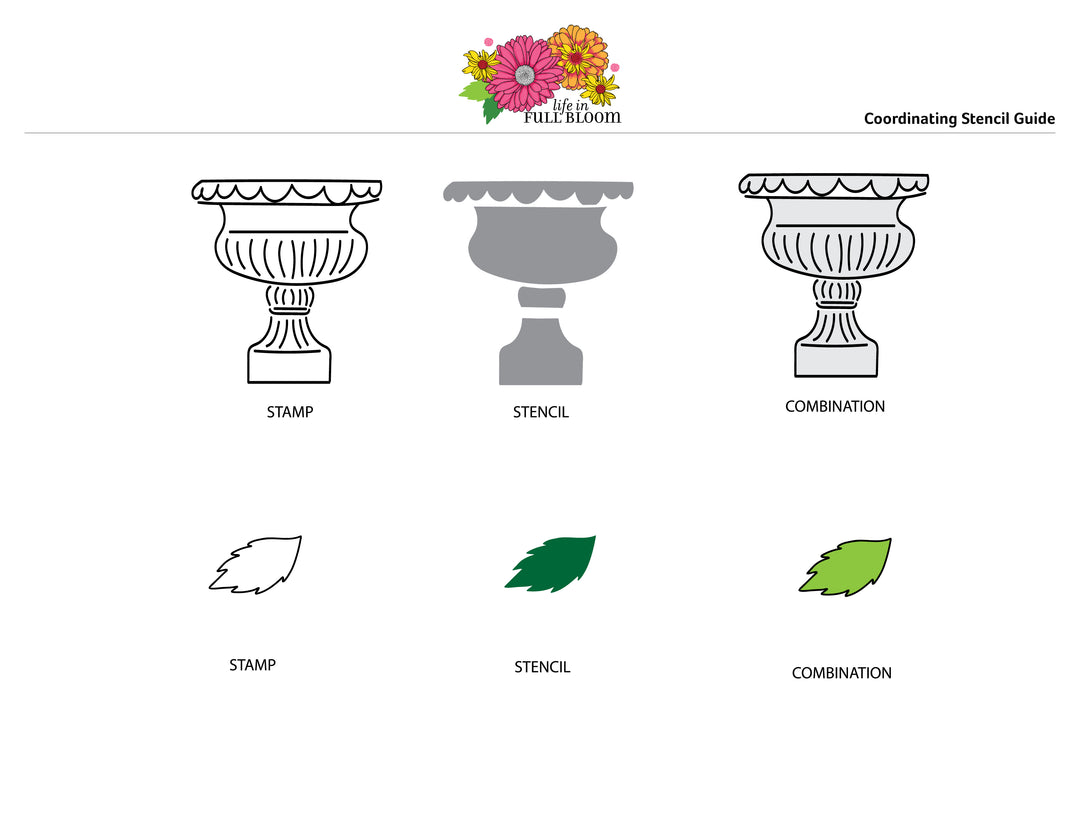 Gina K Designs STENCIL- Life in Full Bloom