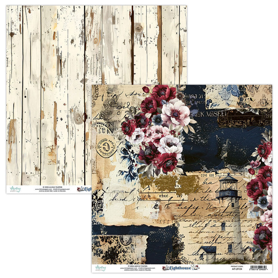 Mintay Lighthouse 8x8 Inch Scrapbooking Paper Pad (MT-LIT-08)