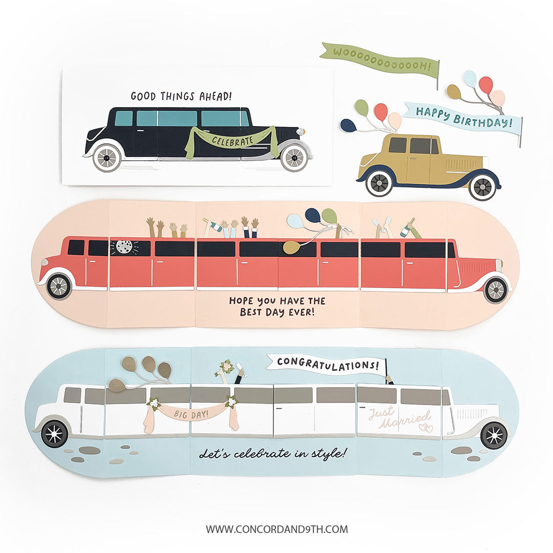 Concord & 9th Limo Party Stamp Stamp & die (4 x 8)