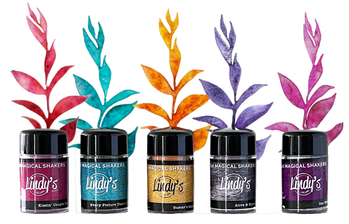 Lindy's Stamp Gang Painter's Palette Kissing Klimt Flat Magical Shakers (mshaker-SET-PP-03)