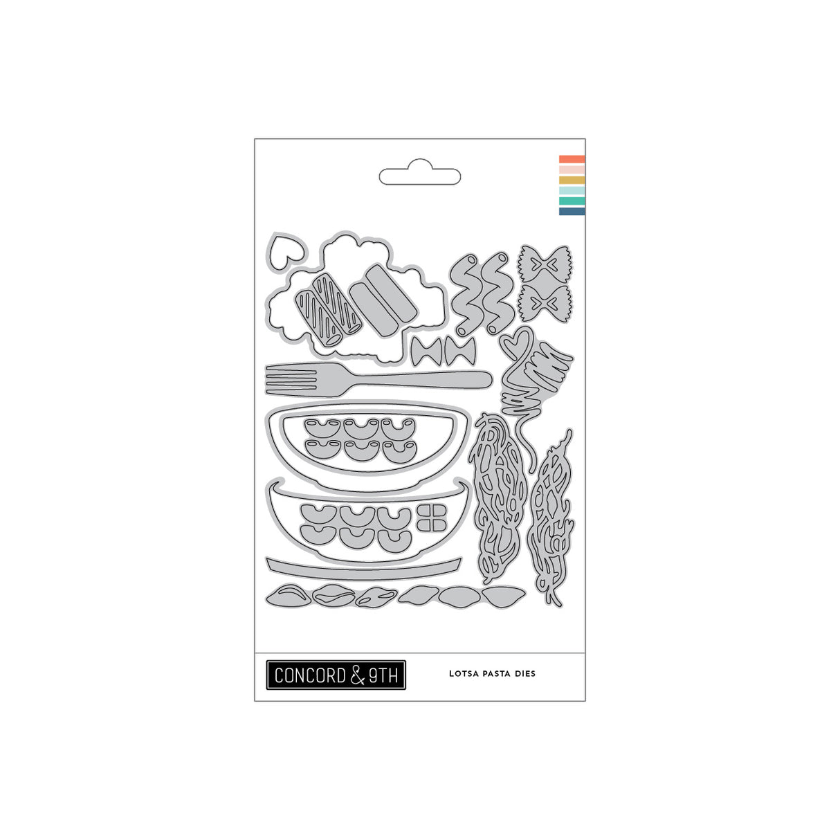Concord & 9th Lotsa Pasta Turnabout™ Stamp Set (6" x 8") & Die Bundle