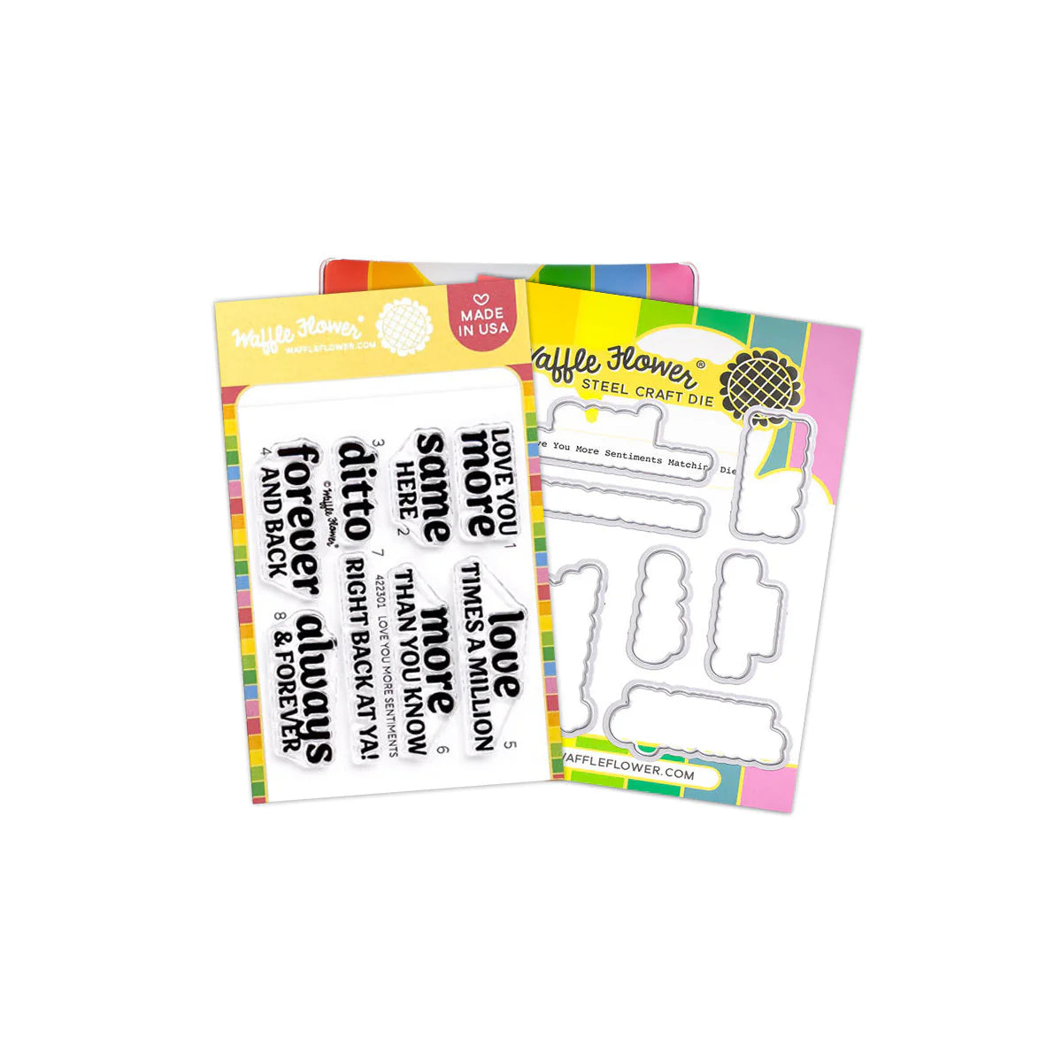 Waffle Flower Craft Love You More Sentiments Combo