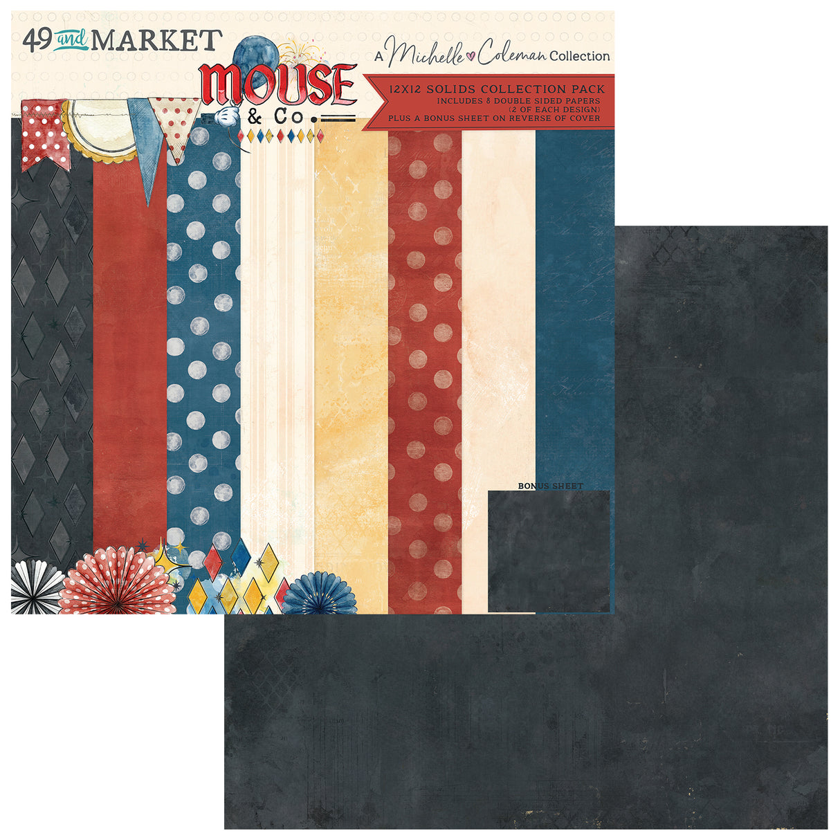 49 and Market Mouse & Co. 12x12 Solids Collection Pack - MMC-37524