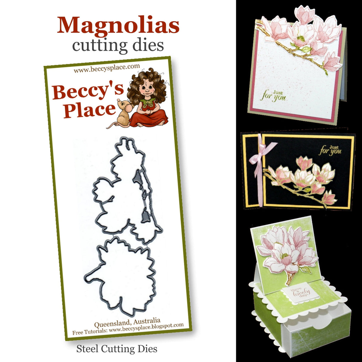 Beccy's place Magnolias cutting dies
