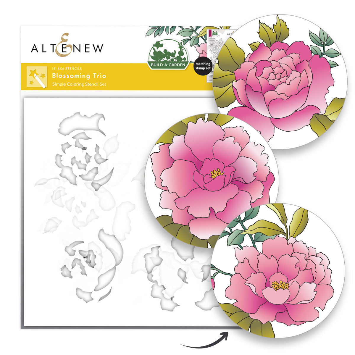 Altenew Build-A-Garden: Blossoming Trio & Add-on Die Bundle