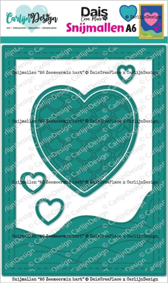 CarlijnDesign Dies A6 Mermaid Heart (CDSN-0311)