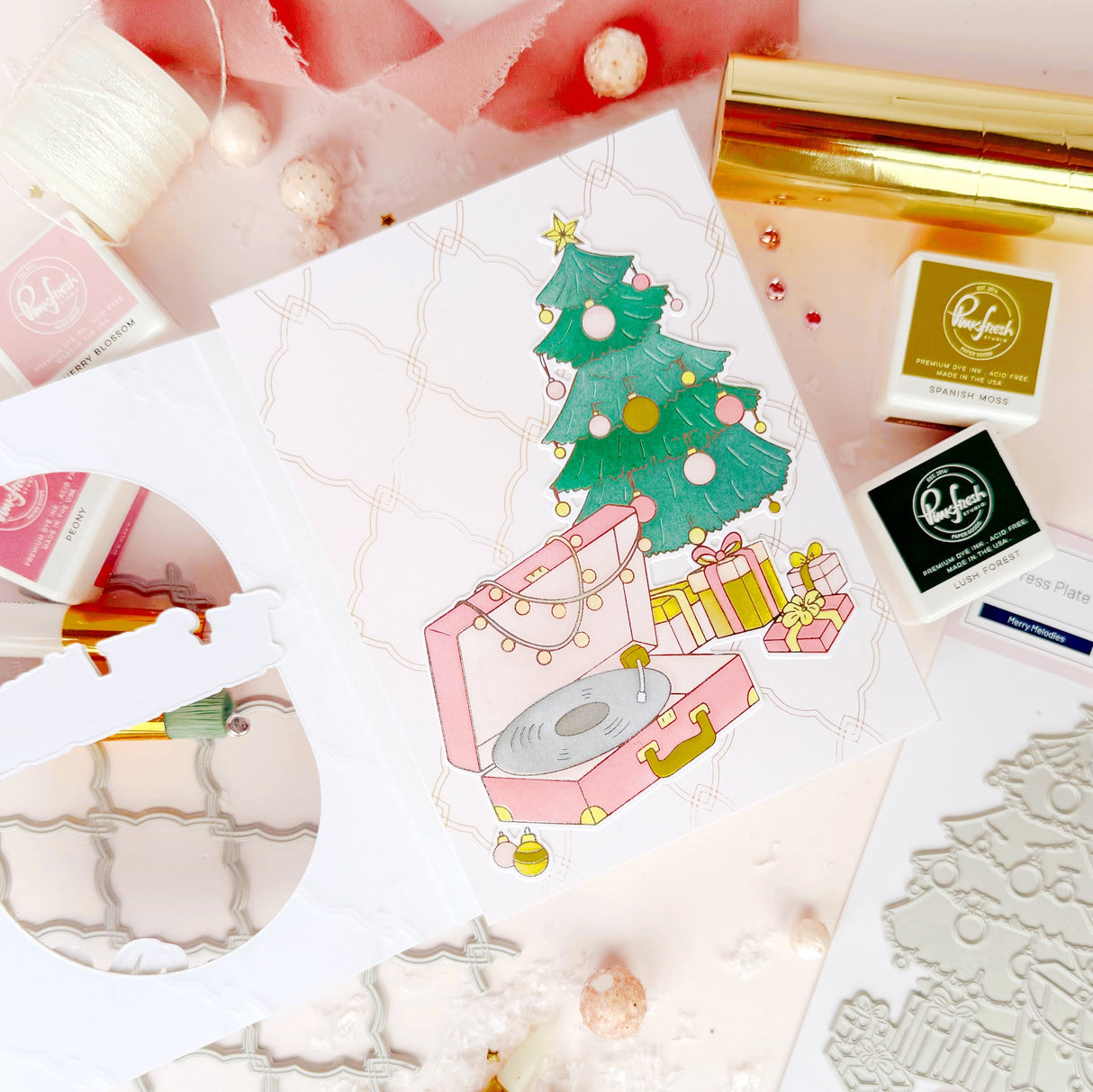 Pinkfresh Studio Merry Melodies stamp/ Die/ Stencil Bundle