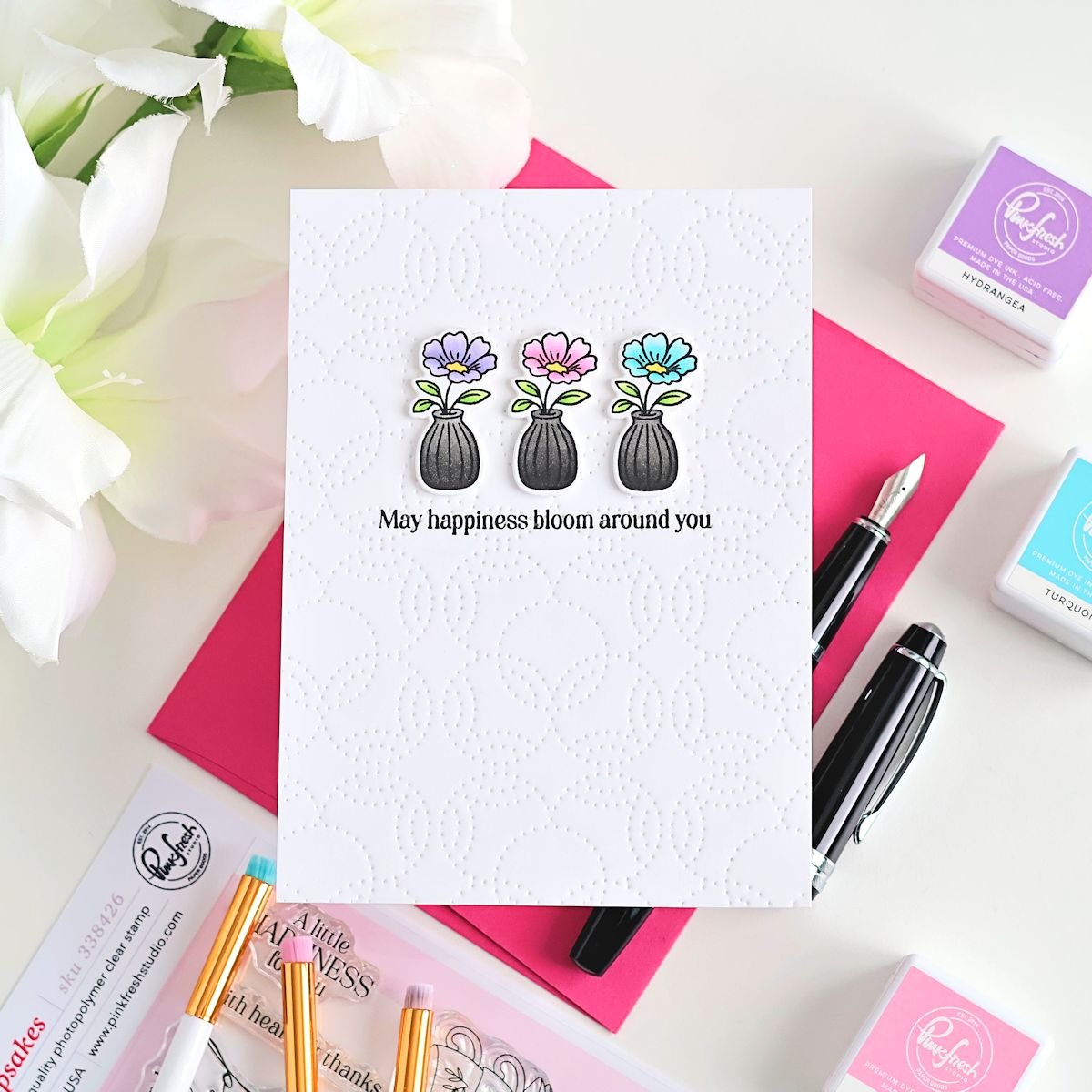 Pinkfresh Studio Cottage Keepsakes stencil Stamp and die