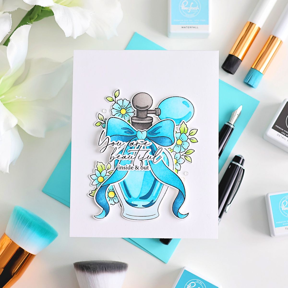 Pinkfresh Studio Elegant Essence Stamp, Die & Stencil Bundle