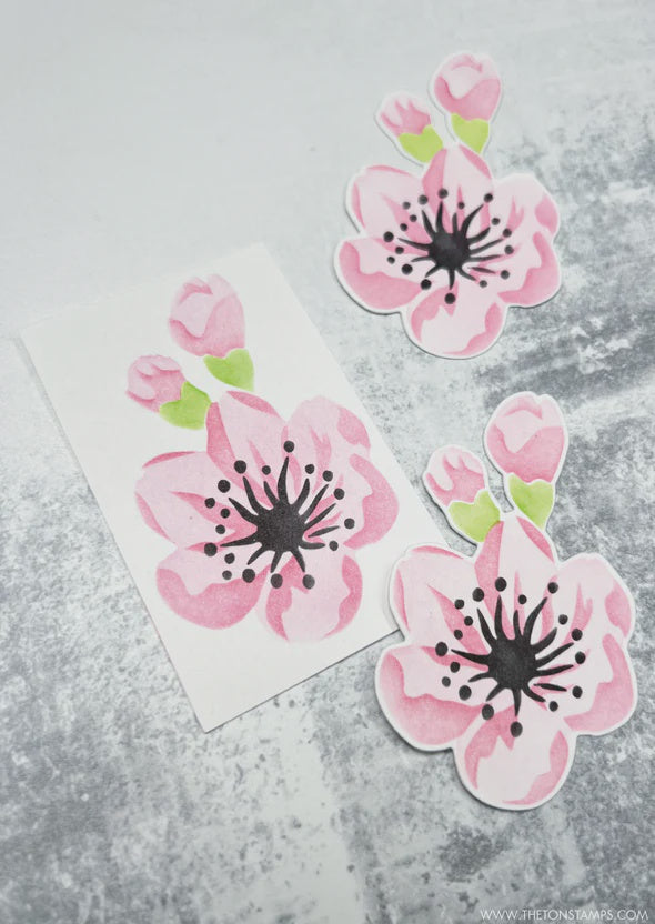 The Ton Stamps Mini Cherry Blossoms Stencils*