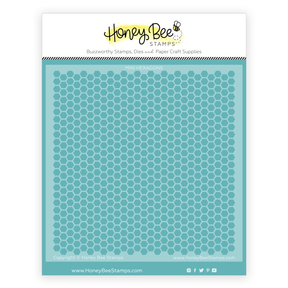 Honey Bee Stamps Mini Hexagons - Background Stencil