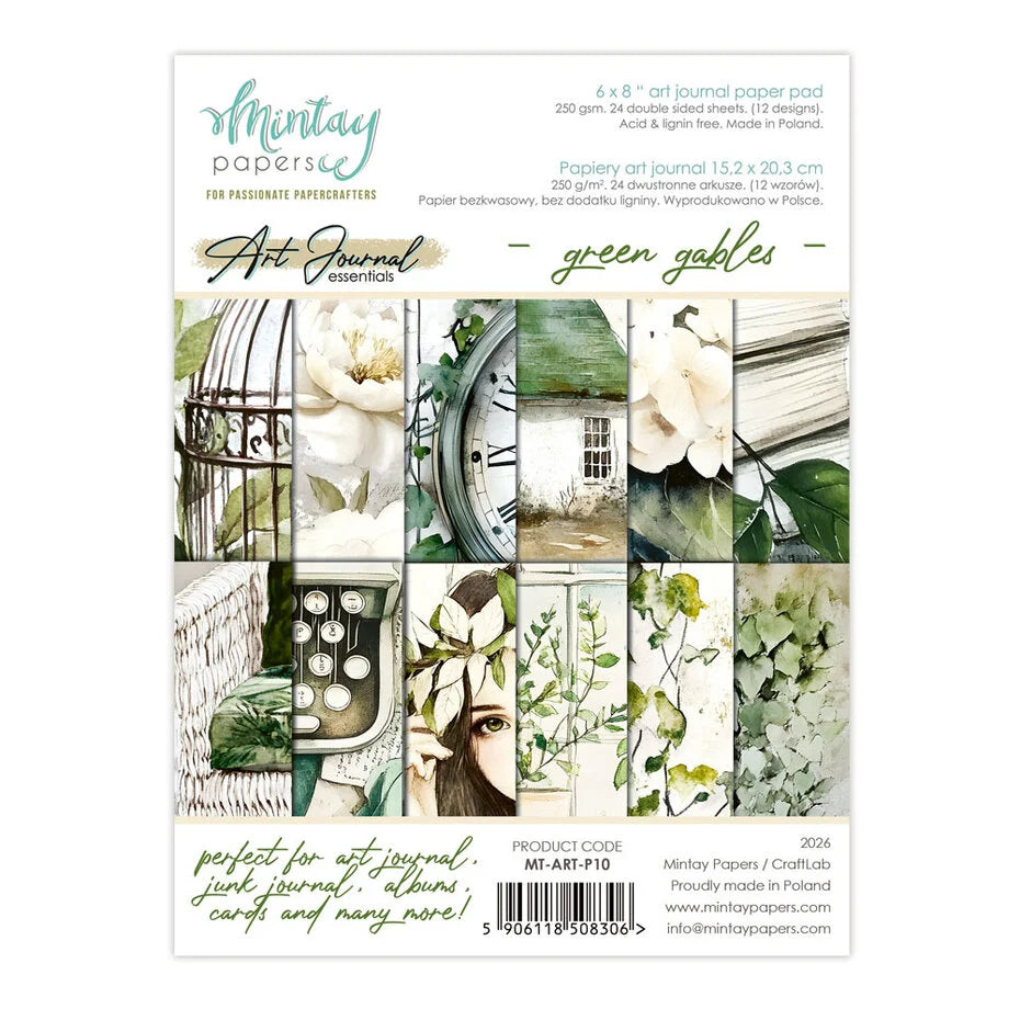 Mintay Art Journal Paper Pad 6x8 Inch Green Gables - MT-ART-P10