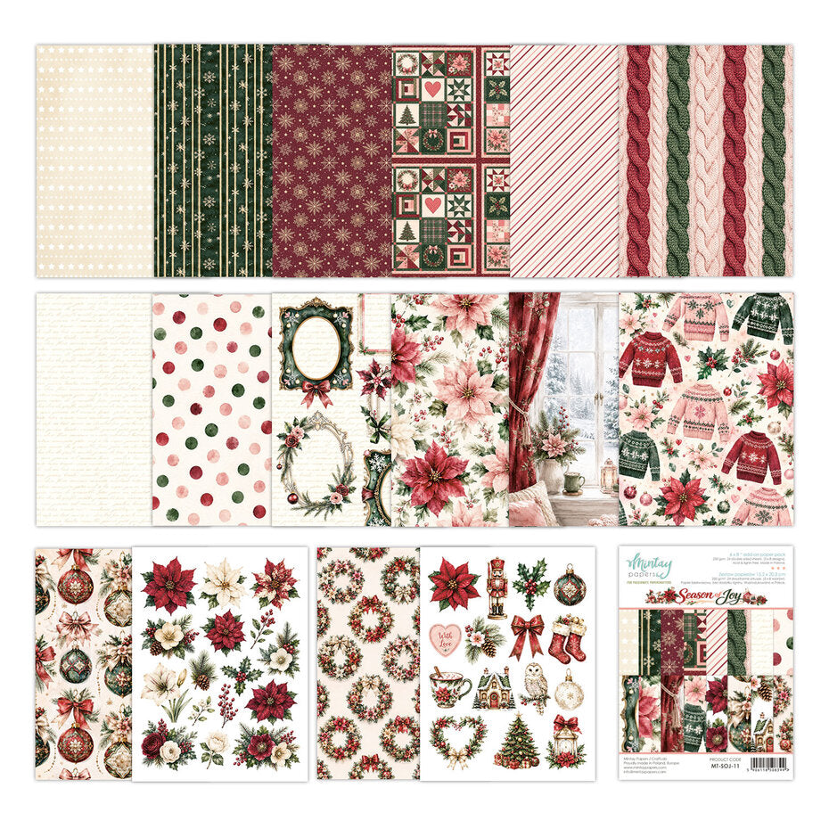 Mintay Season of Joy 6x8 Inch Add-On Paper Pack - MT-SOJ-11