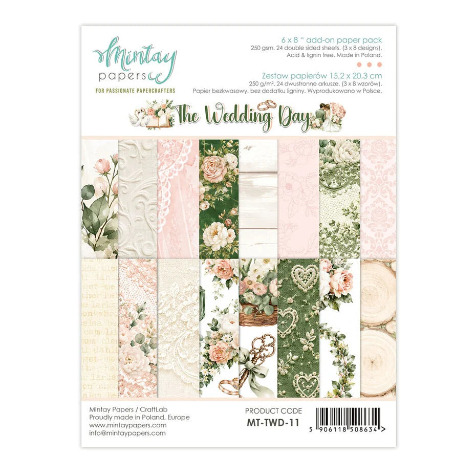 Mintay The Wedding Day 6x8 Inch Add-On Paper Pack - MT-TWD-11