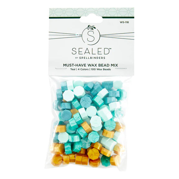 Spellbinders Must-Have Wax Bead Mix Teal from The Sealed by Spellbinders Collection