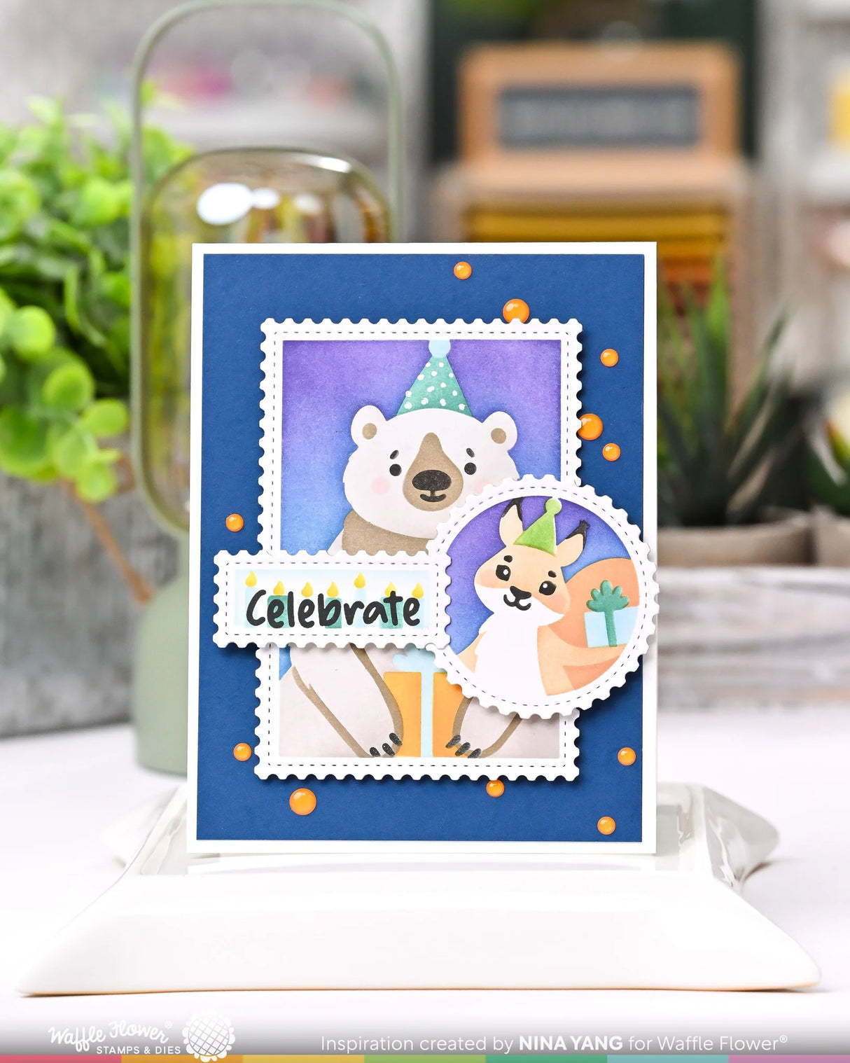 Waffle Flower Crafts Nesting Postage Collage Die