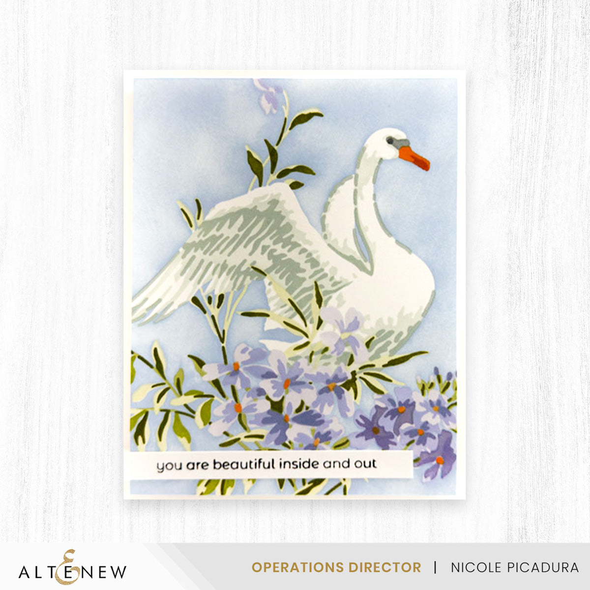 Altenew Stencil Art: Swan Serenade Layering Stencil Set (6 in 1)