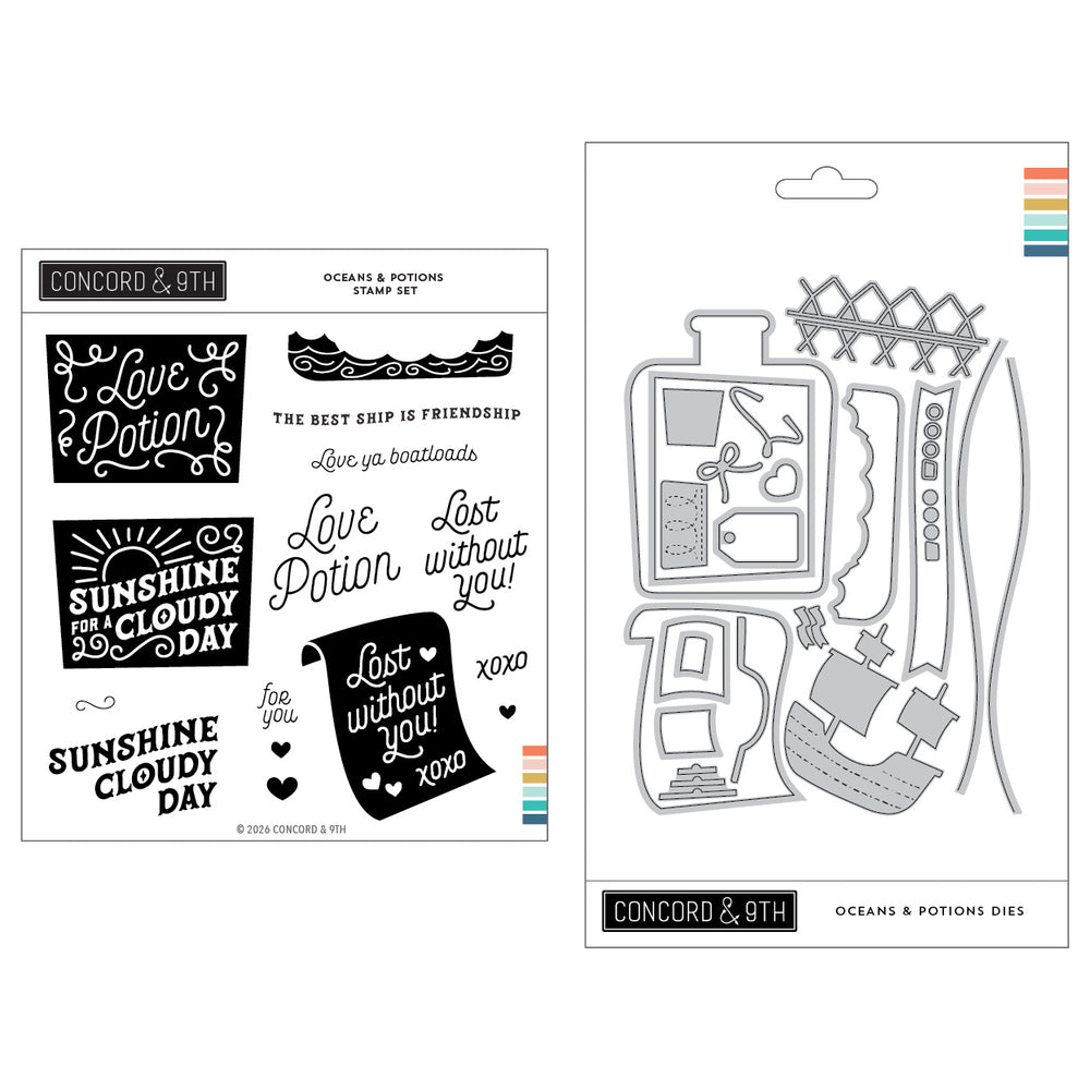 Concord & 9th Oceans & Potions Stamp Set (6 x 6) / Die Bundle