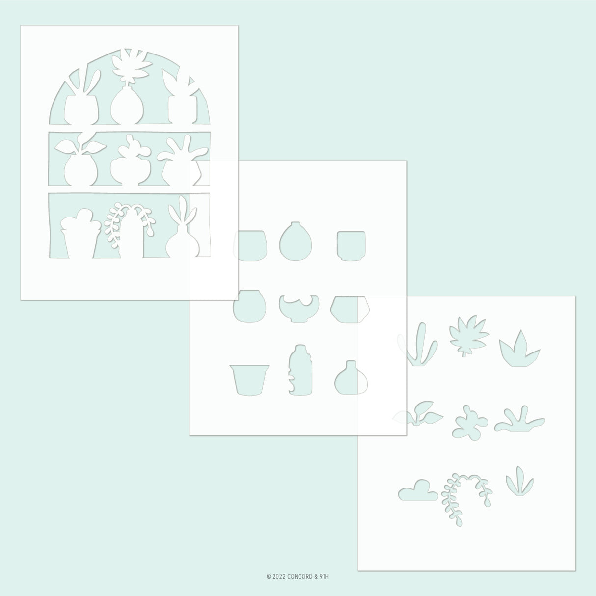 Concord & 9th On My Mind Stencil Pack 3 pk (4.75 x 6)