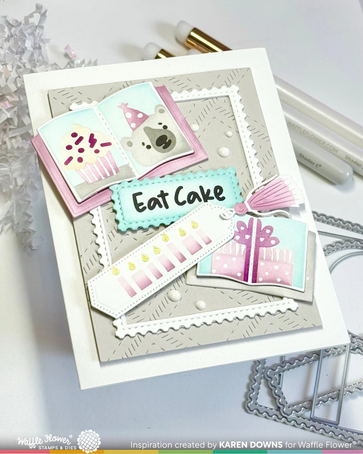 Waffle Flower Crafts Open Book Bookmark Die