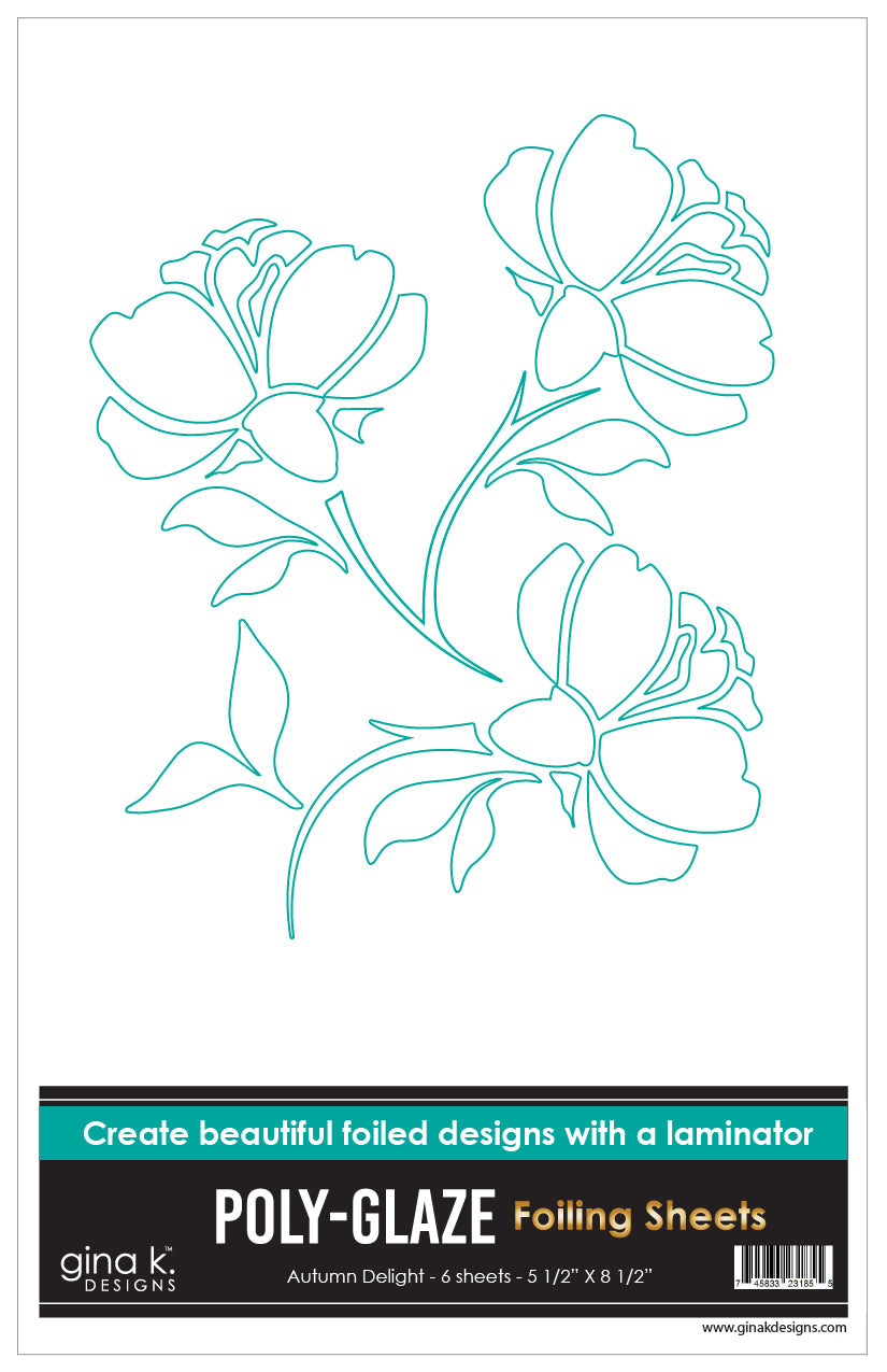 Gina K Designs POLY-GLAZE Foiling Sheets- Autumn Delight