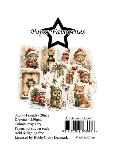 Paper Favourites Die-Cuts A7 Snowy Friends (20pcs) - PFD067