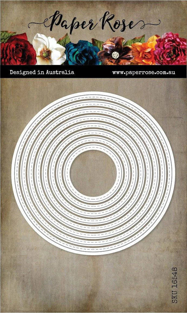 Paper Rose Studio Stitched Circles Metal Cutting Die 16548