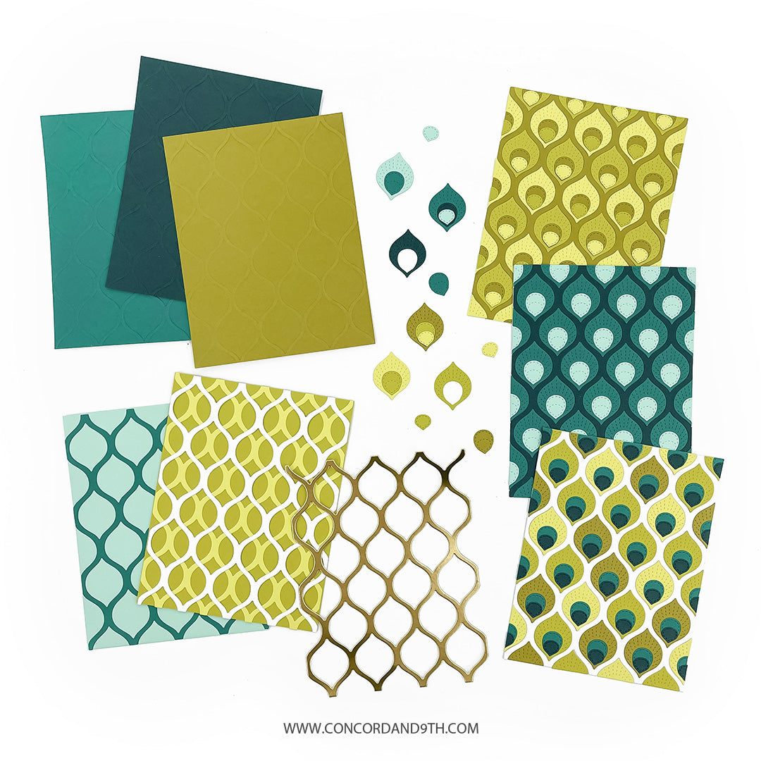 Concord & 9th Patterned Peacock Inlay Dies