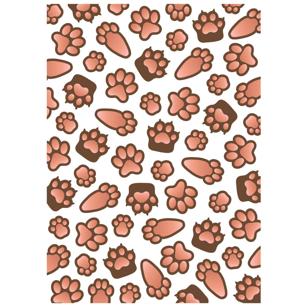 Honey Bee Stamps Paw Prints - 3D Embossing Folder
